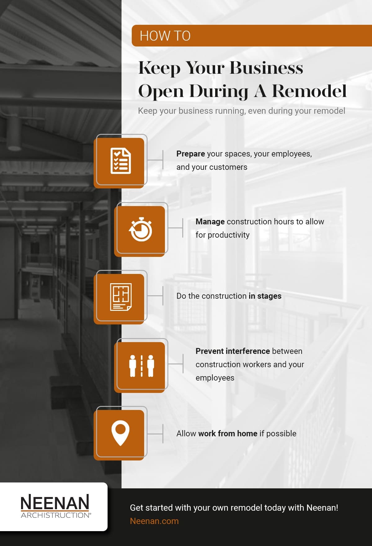 How to Keep Your Business Open During Remodel Infographic