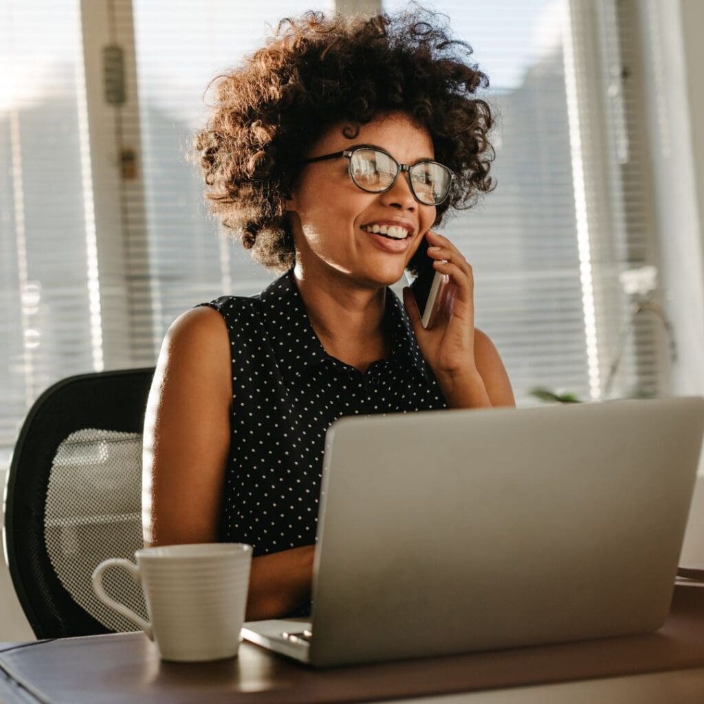 Woman on computer